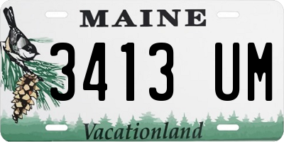 ME license plate 3413UM