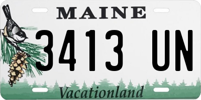 ME license plate 3413UN