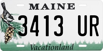 ME license plate 3413UR