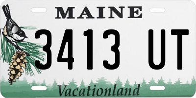 ME license plate 3413UT