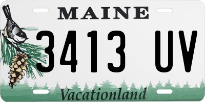 ME license plate 3413UV