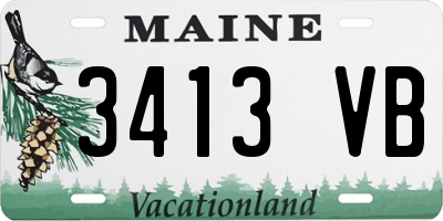 ME license plate 3413VB