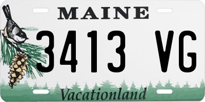 ME license plate 3413VG