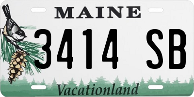 ME license plate 3414SB