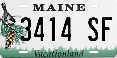 ME license plate 3414SF