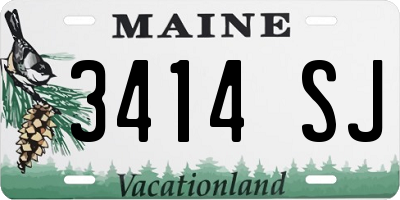 ME license plate 3414SJ