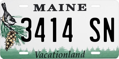 ME license plate 3414SN