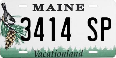 ME license plate 3414SP