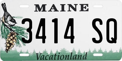 ME license plate 3414SQ