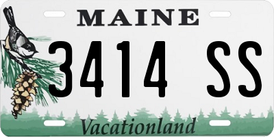 ME license plate 3414SS