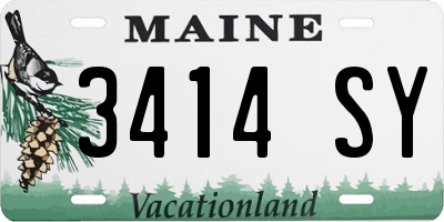 ME license plate 3414SY