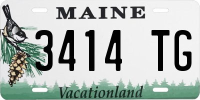 ME license plate 3414TG