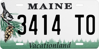 ME license plate 3414TO