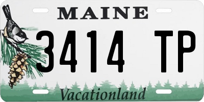 ME license plate 3414TP