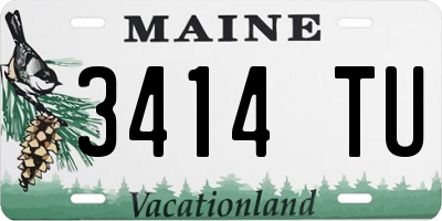 ME license plate 3414TU