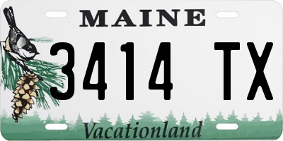 ME license plate 3414TX