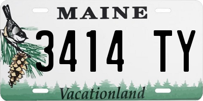 ME license plate 3414TY