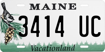ME license plate 3414UC