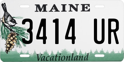 ME license plate 3414UR