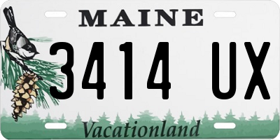 ME license plate 3414UX