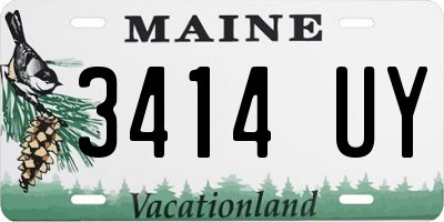 ME license plate 3414UY