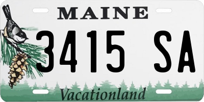 ME license plate 3415SA