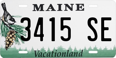 ME license plate 3415SE