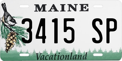 ME license plate 3415SP