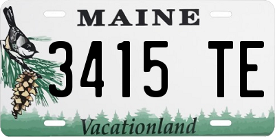 ME license plate 3415TE