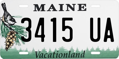 ME license plate 3415UA