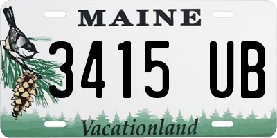 ME license plate 3415UB