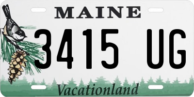 ME license plate 3415UG
