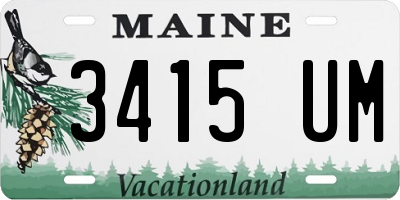 ME license plate 3415UM