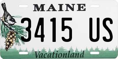 ME license plate 3415US