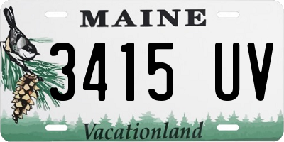 ME license plate 3415UV