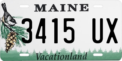 ME license plate 3415UX
