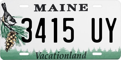 ME license plate 3415UY