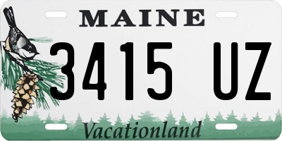 ME license plate 3415UZ