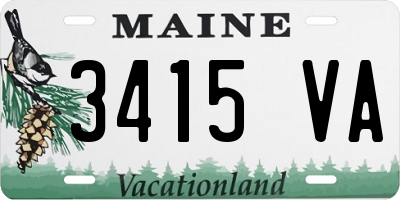 ME license plate 3415VA