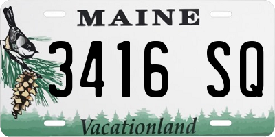 ME license plate 3416SQ