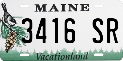 ME license plate 3416SR