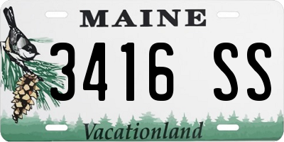 ME license plate 3416SS