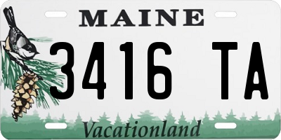 ME license plate 3416TA