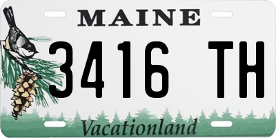ME license plate 3416TH