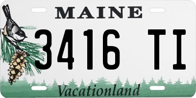 ME license plate 3416TI