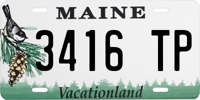 ME license plate 3416TP