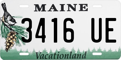ME license plate 3416UE