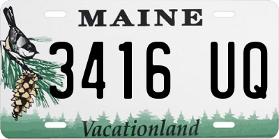 ME license plate 3416UQ