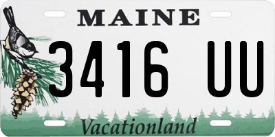 ME license plate 3416UU