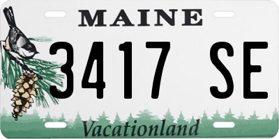 ME license plate 3417SE